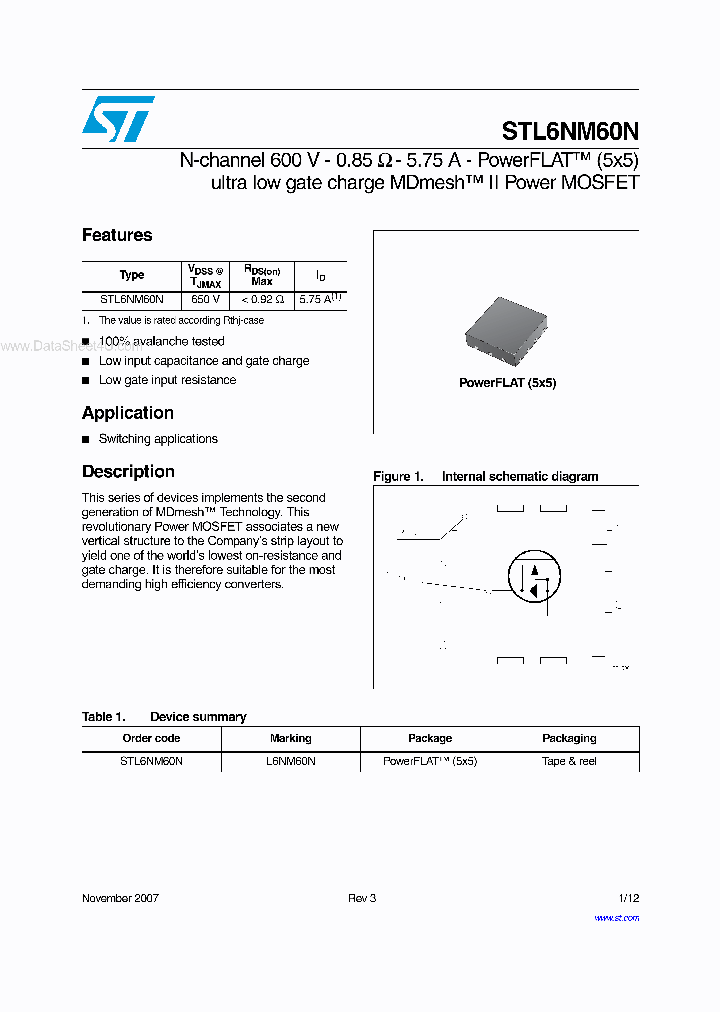 STL6NM60N_2700112.PDF Datasheet