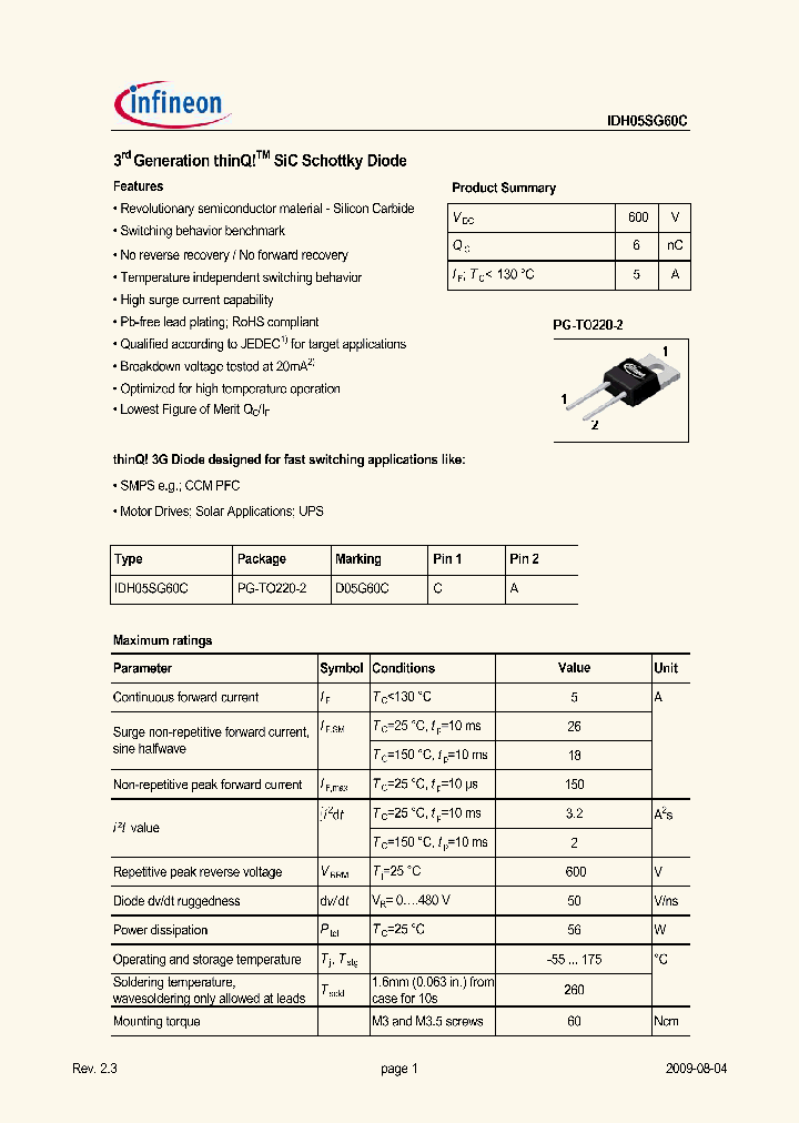 IDH05SG60C_2721294.PDF Datasheet