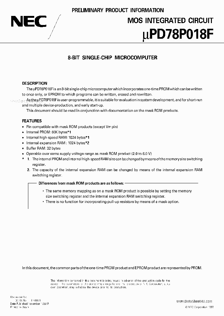 UPD78P018F_2749555.PDF Datasheet