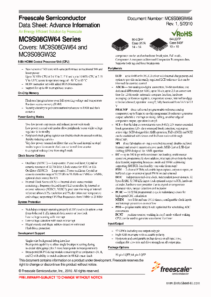 MC9S08GW32_2750822.PDF Datasheet