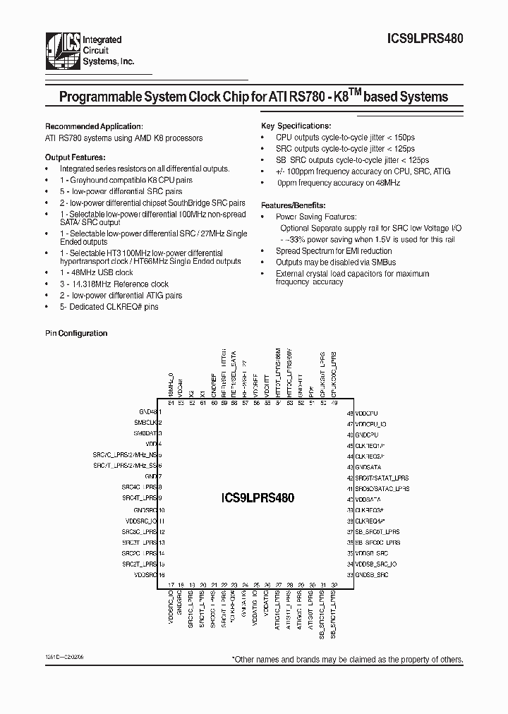 ICS9LPRS480_2754343.PDF Datasheet