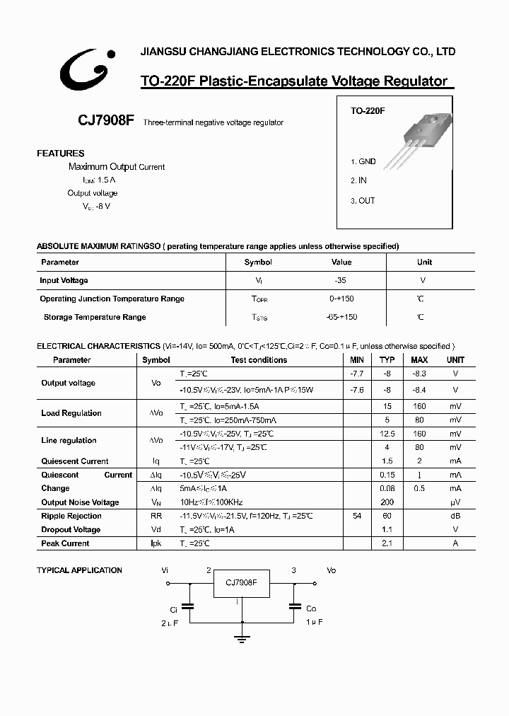 CJ7908F-TO-220F_2761296.PDF Datasheet
