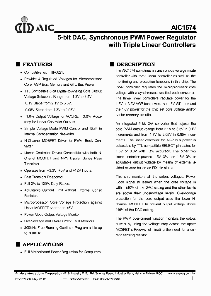 AIC1574_2762198.PDF Datasheet
