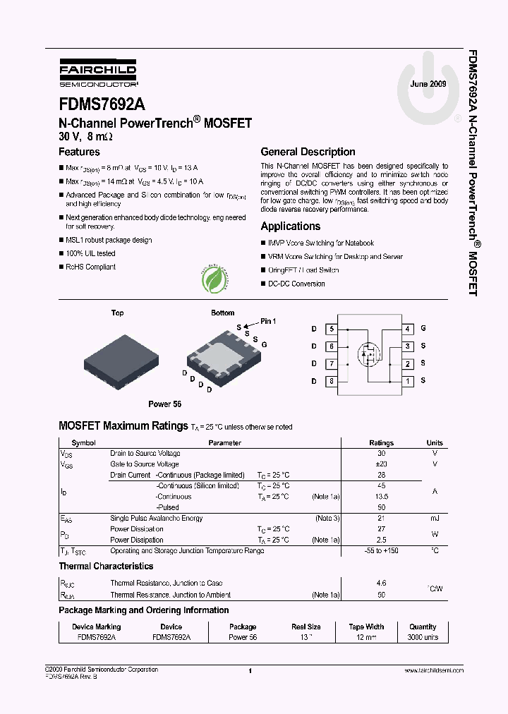 FDMS7692A_2767544.PDF Datasheet