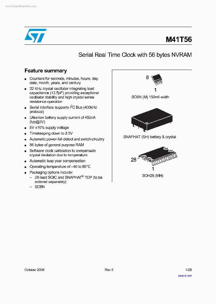 M41T56_2772039.PDF Datasheet