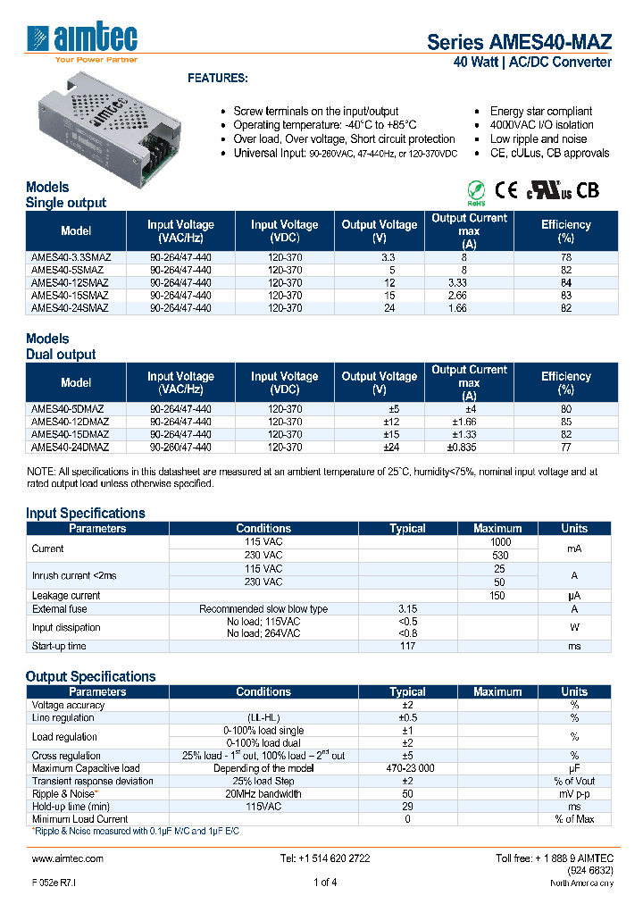 AMES40-12DMAZ_2774835.PDF Datasheet