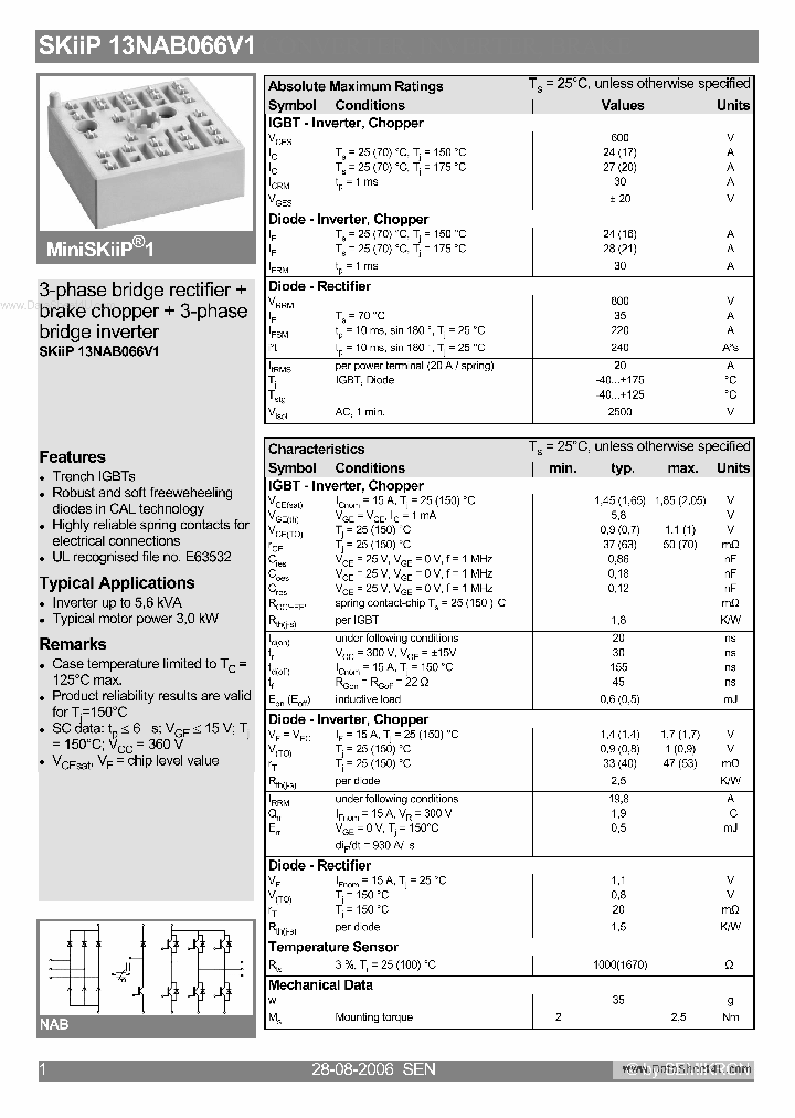 SKIIP13NAB066V1_2788505.PDF Datasheet