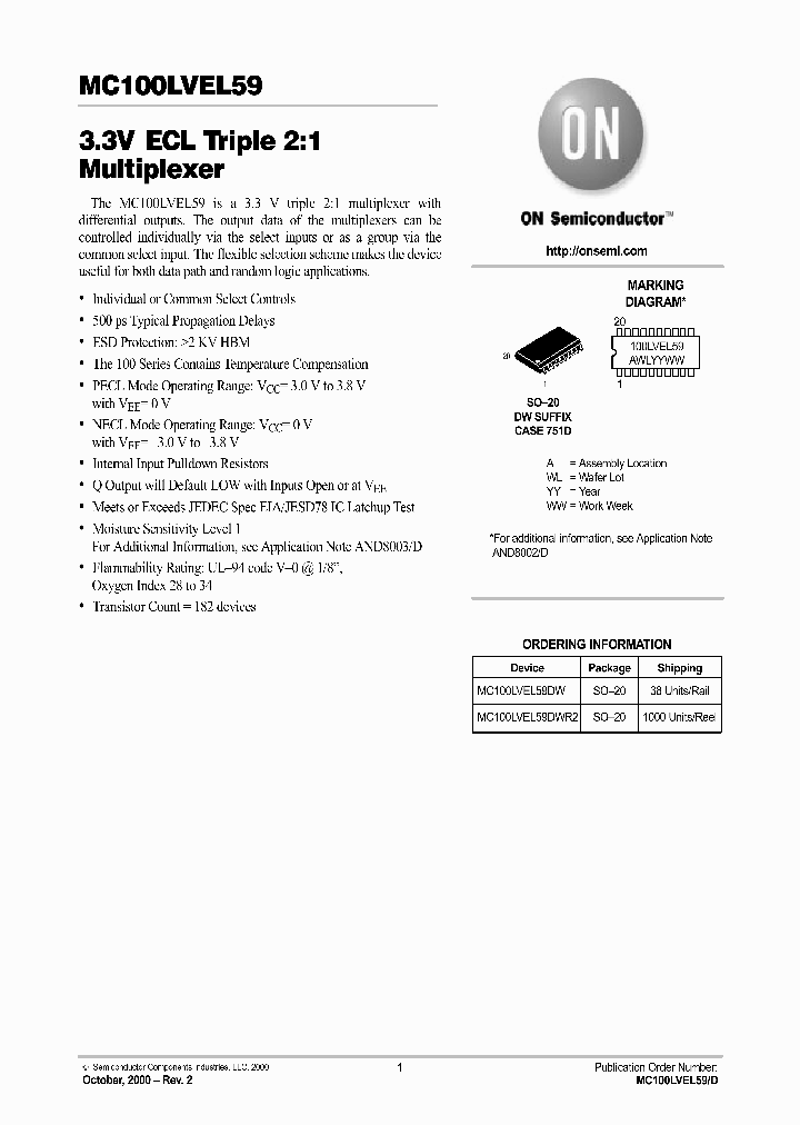 MC100LVEL59-D_2819751.PDF Datasheet