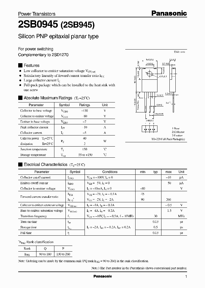 2SB945Q_2827412.PDF Datasheet