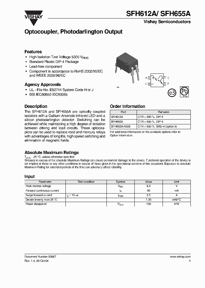 SFH655A-X009_2830086.PDF Datasheet