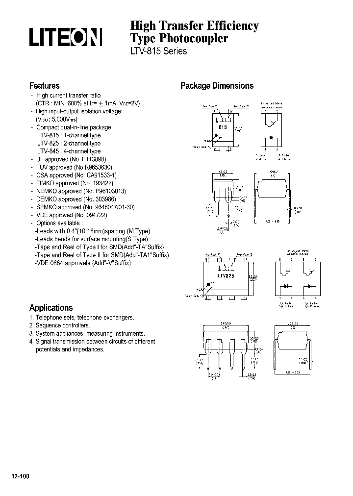 LTV815M-V_2857721.PDF Datasheet