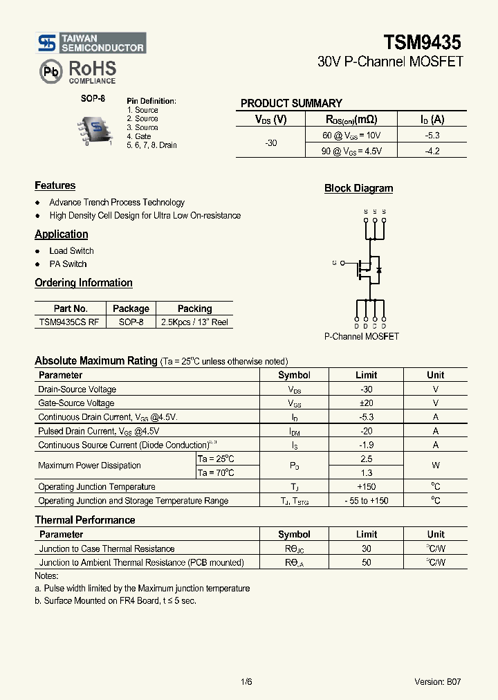 TSM9435CSRF_2870792.PDF Datasheet