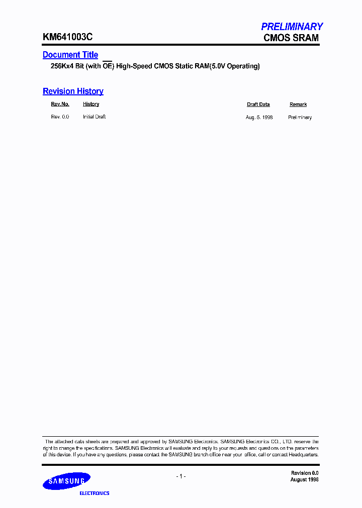 KM641003C_2907330.PDF Datasheet