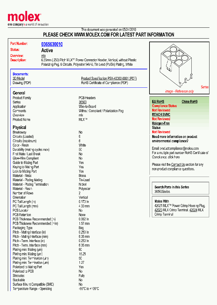 36563-0010_2944318.PDF Datasheet