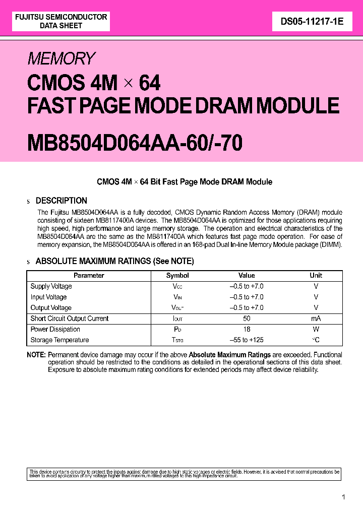 MB8504D064AA-70_2946709.PDF Datasheet
