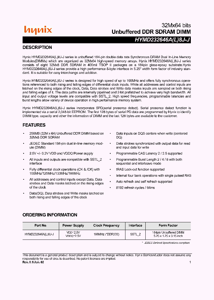 HYMD232646A8J_2961533.PDF Datasheet