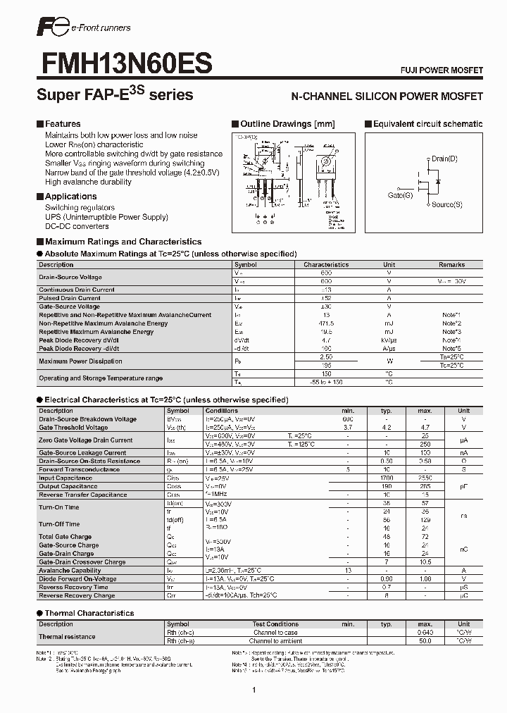 FMH13N60ES_2965363.PDF Datasheet