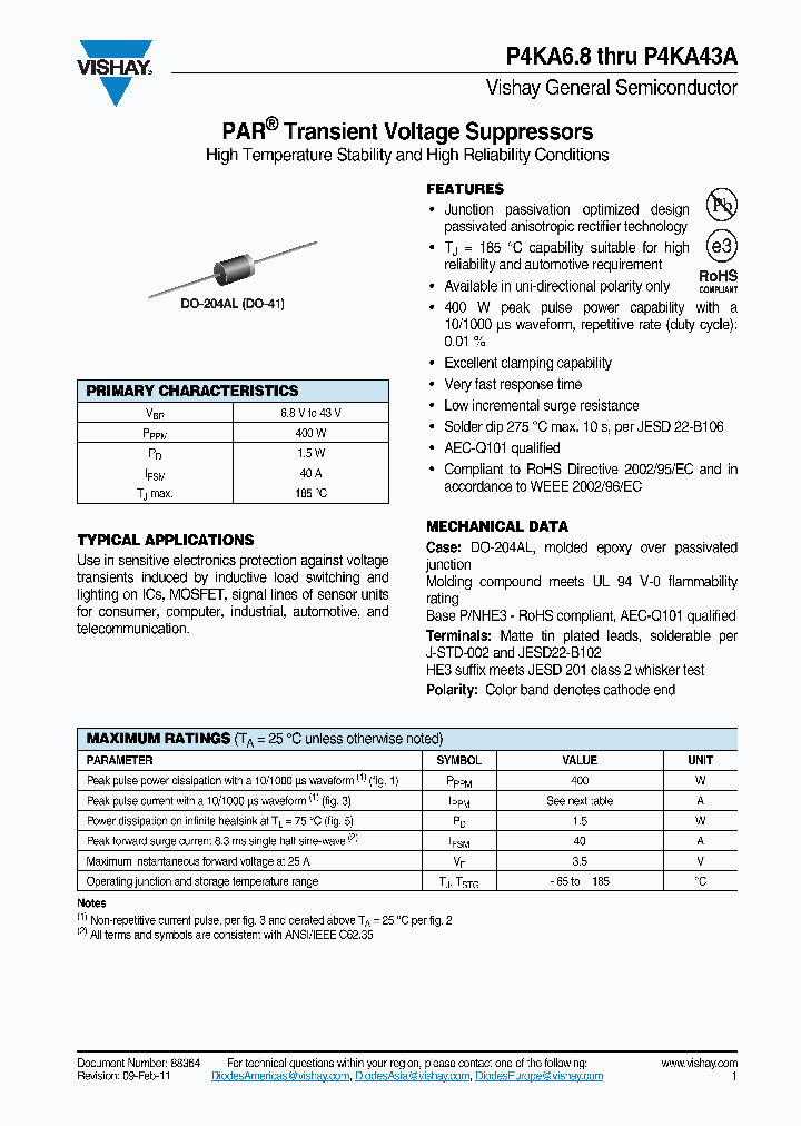 P4KA36A_2967953.PDF Datasheet