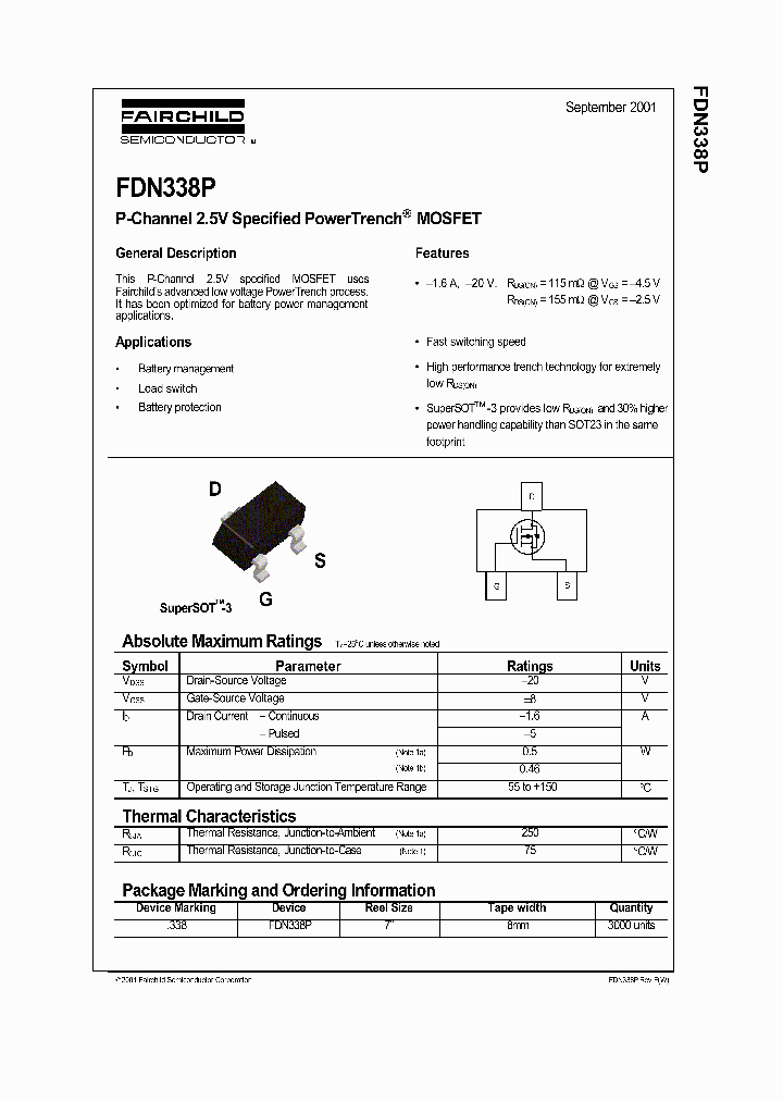 FDN338P_2975006.PDF Datasheet