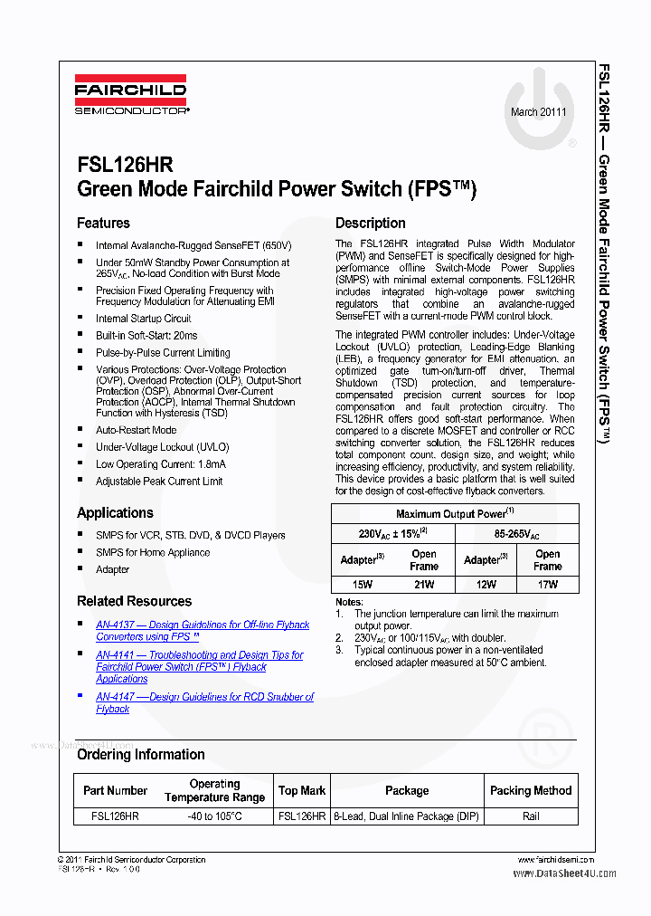FSL126HR_2990926.PDF Datasheet