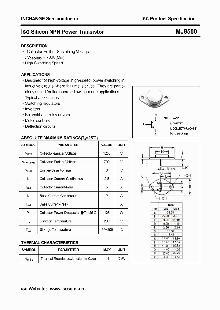 MJ8500_2991197.PDF Datasheet