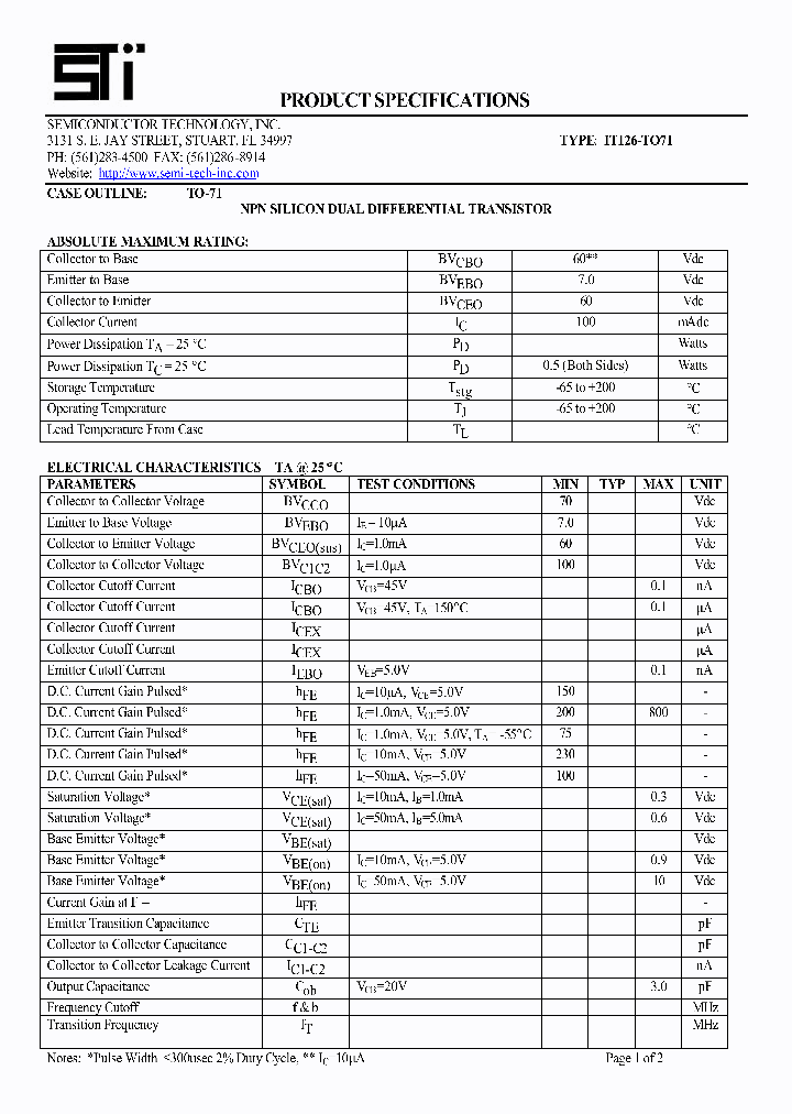 IT126-TO71_3000059.PDF Datasheet