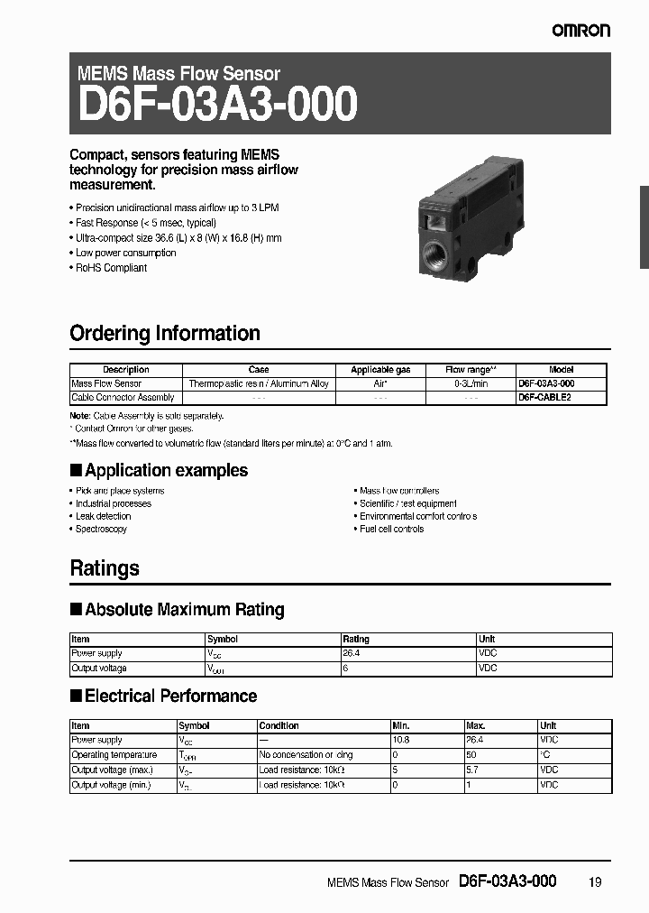 D6F-03A3-00010_3014180.PDF Datasheet