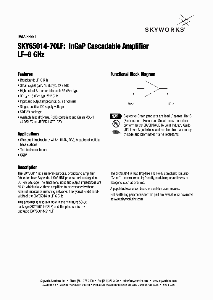 SKY65014-70LF_3014767.PDF Datasheet