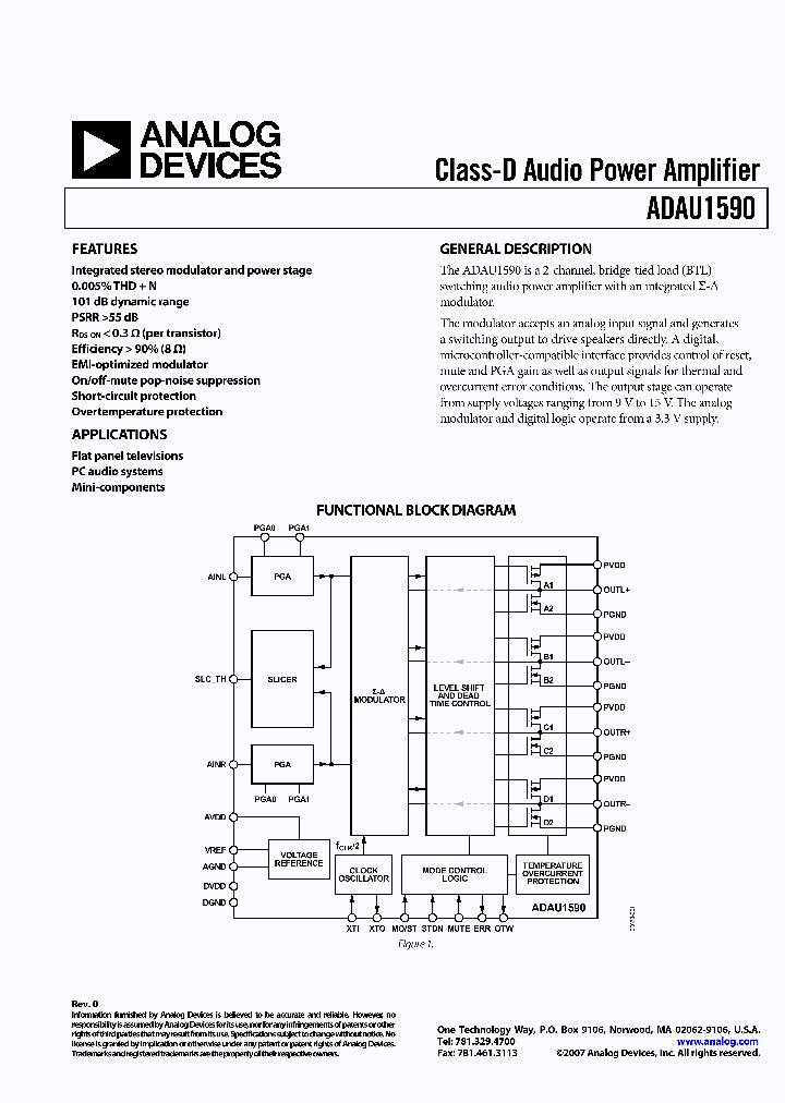 ADAU1590ACPZ-RL_3020394.PDF Datasheet