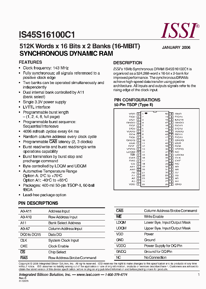 IS45S16100C1-7TA1_3031687.PDF Datasheet