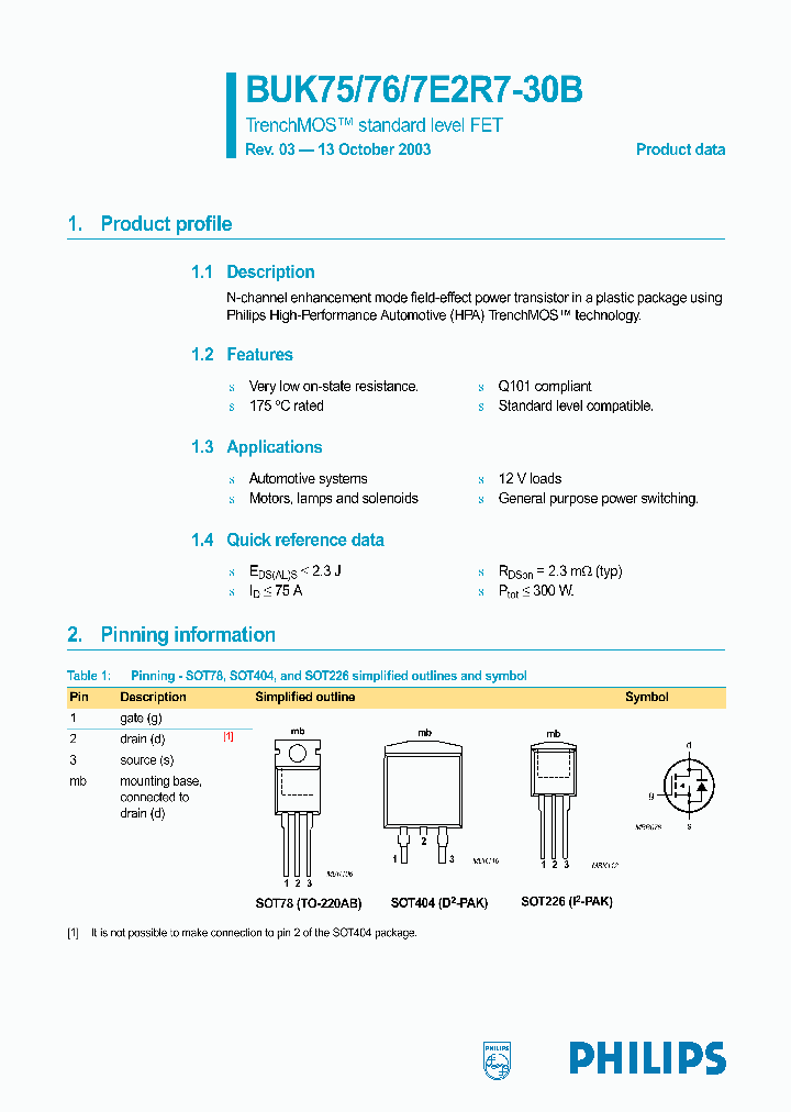 BUK7E2R7-30B_3028095.PDF Datasheet