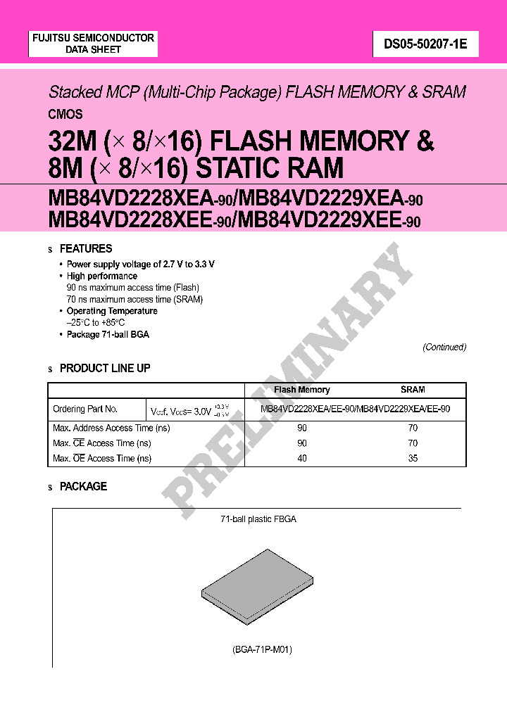 MB84VD22281EA-90-PBS_3041424.PDF Datasheet