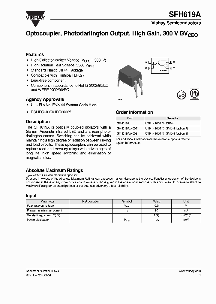 SFH619A-X007_3052909.PDF Datasheet