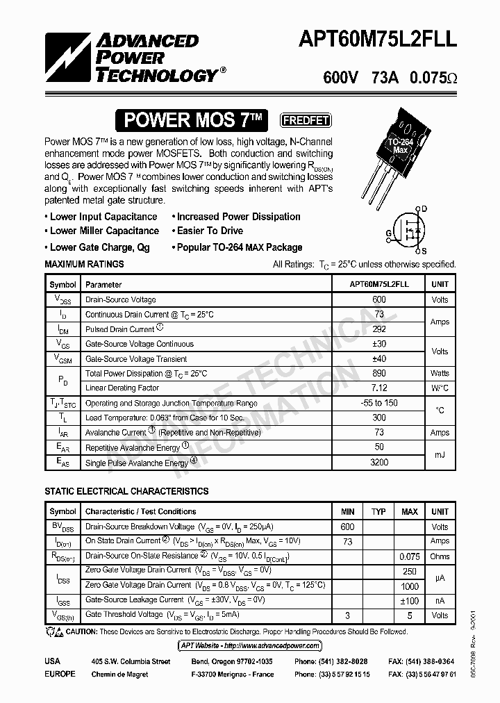 APT60M75L2FLL_3055715.PDF Datasheet