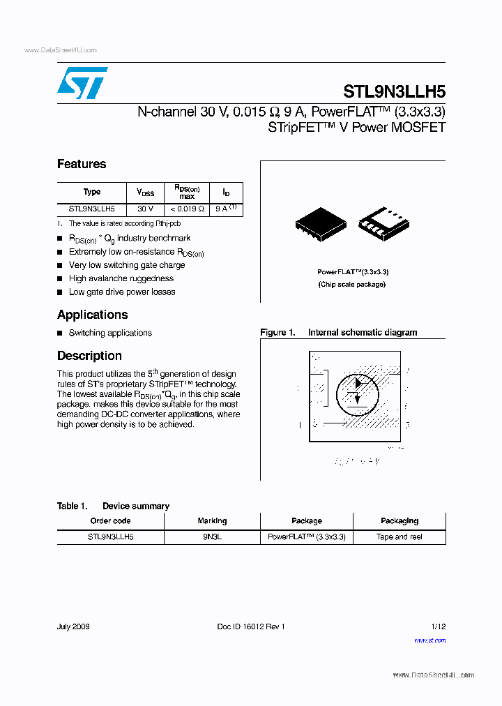 STL9N3LLH5_3085417.PDF Datasheet