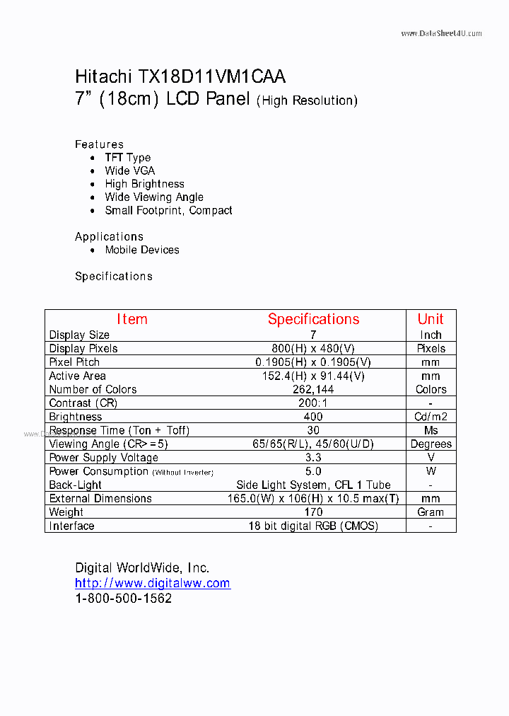 TX18D11VM1CAA_3110774.PDF Datasheet