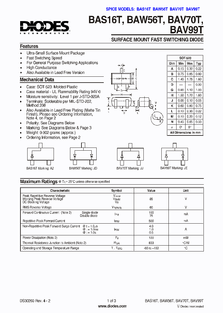 BAS16T_3116612.PDF Datasheet