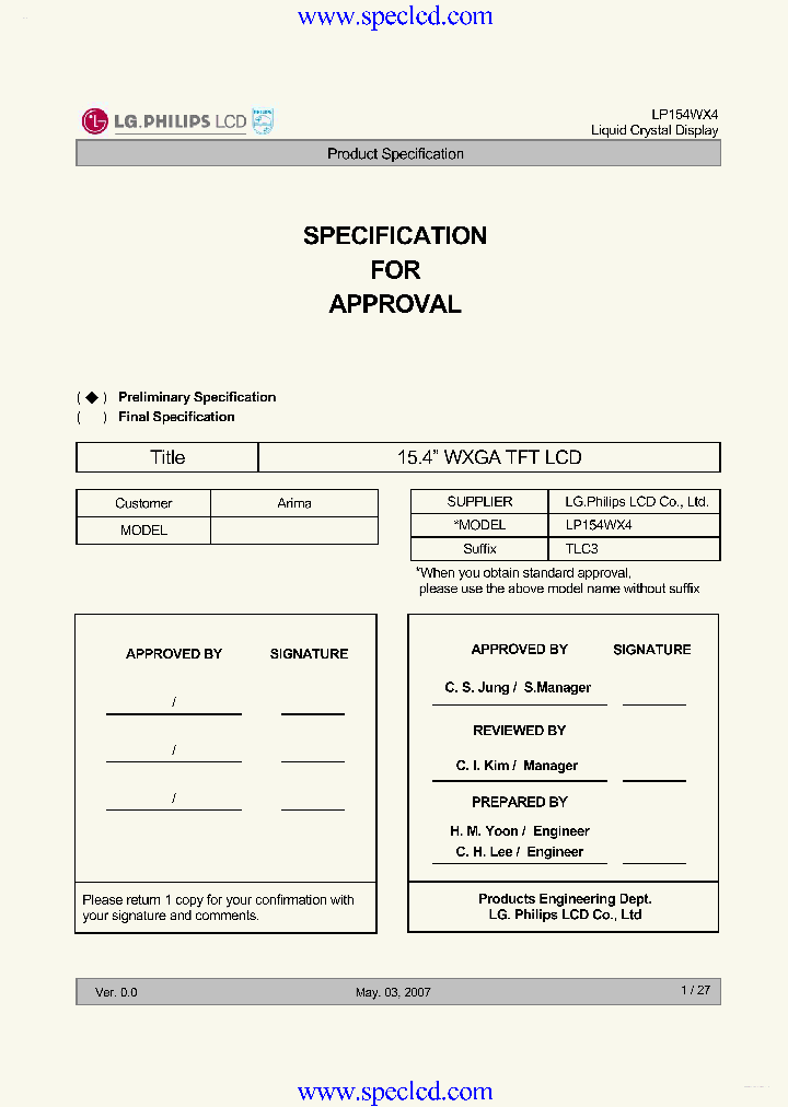LP154WX4-TLC3_3122933.PDF Datasheet