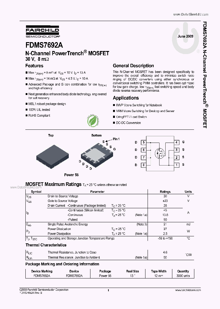 FDMS7692A_3129552.PDF Datasheet