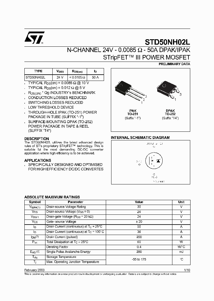 STD50NH02L_3130491.PDF Datasheet