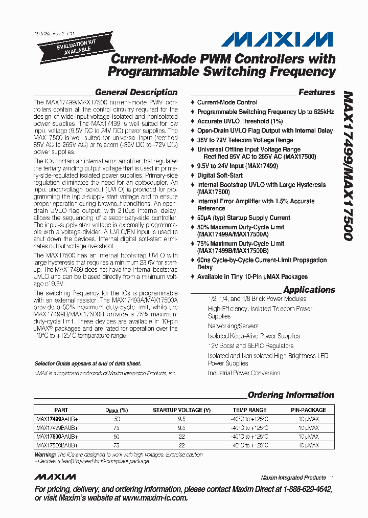 MAX17499BAUB_3141165.PDF Datasheet
