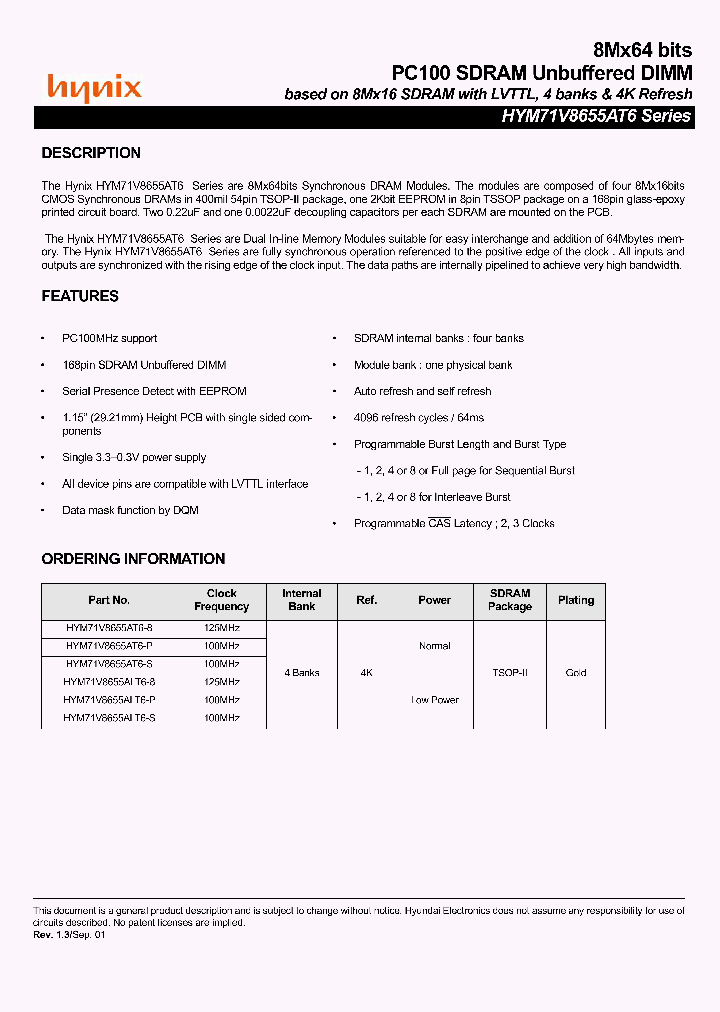 HYM71V8655ALT6-8_3148828.PDF Datasheet