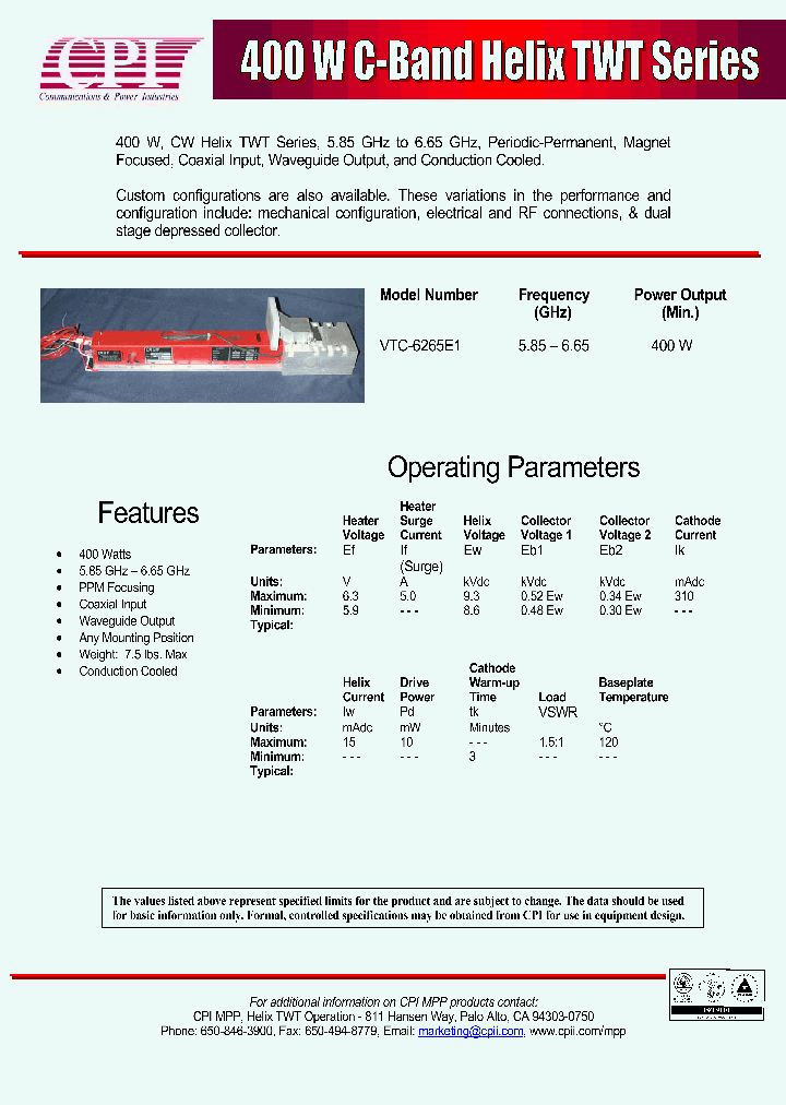 VTC-6265E1_3156774.PDF Datasheet