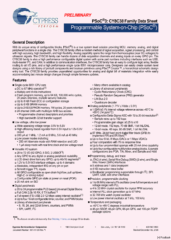 CY8C3865LTI-059_3165209.PDF Datasheet