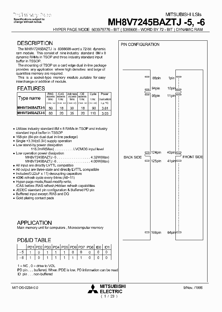 MH8V7245BAZTJ-5_3166523.PDF Datasheet