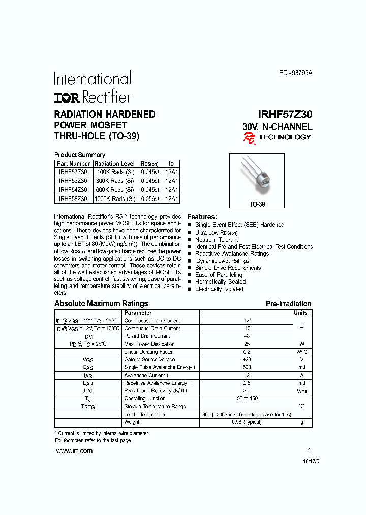 IRHF53Z30_3187043.PDF Datasheet