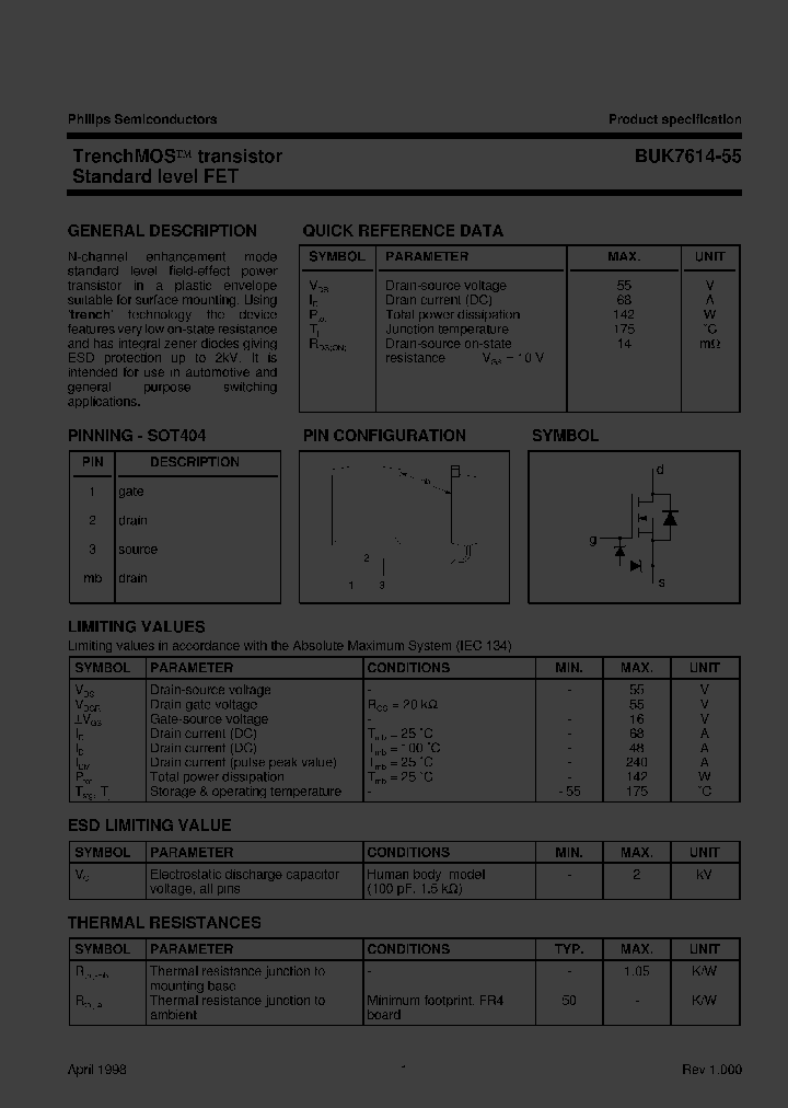 BUK7614-55TR_3192358.PDF Datasheet