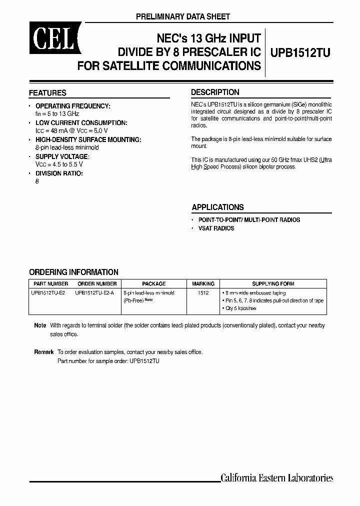 UPB1512TU-E2_3198628.PDF Datasheet