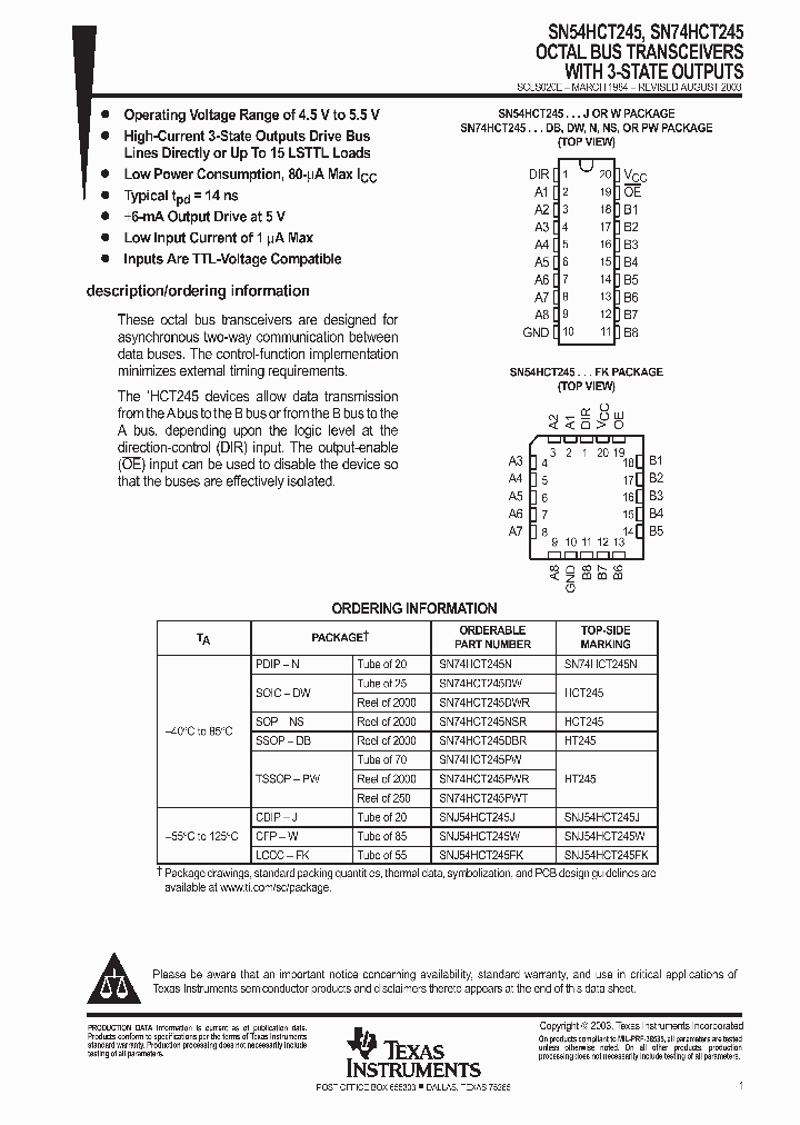SN74HCT245_3200685.PDF Datasheet