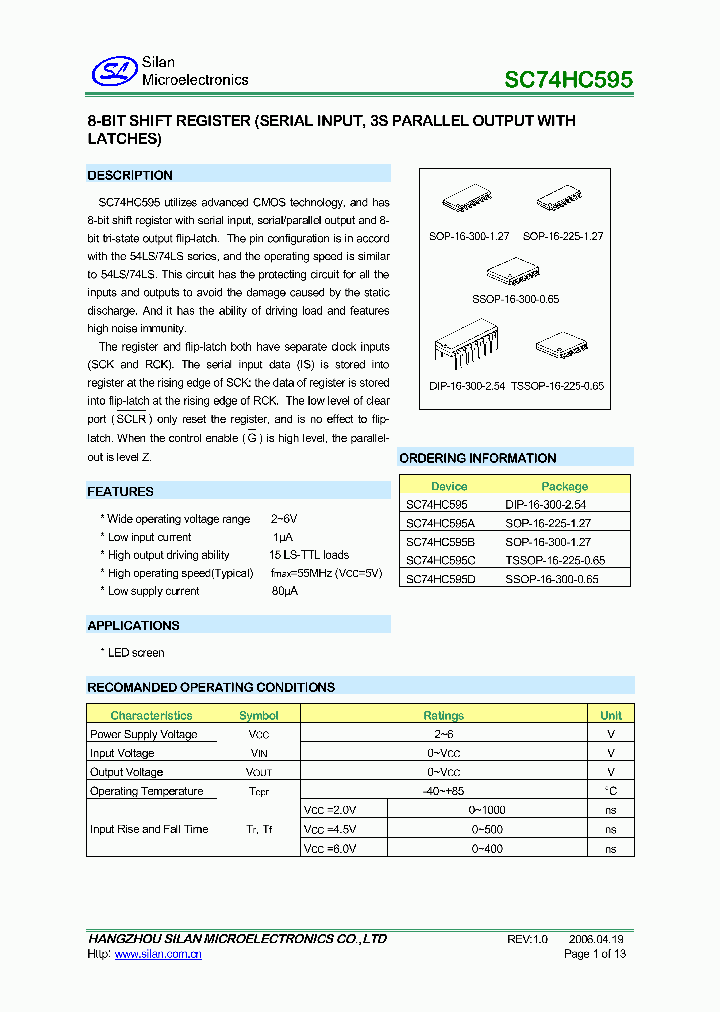 SC74HC595D_3204388.PDF Datasheet